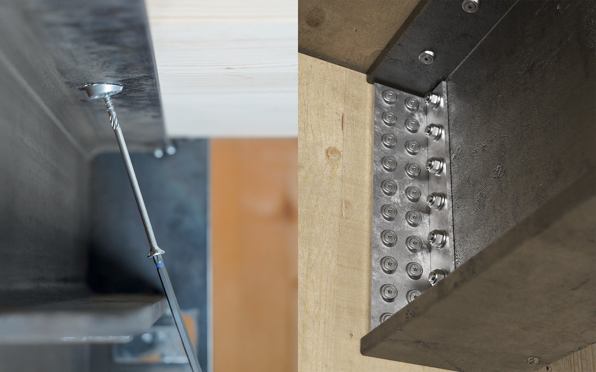Connessioni nel cantiere ibrido: viti per legno – legno, legno e acciaio, legno e calcestruzzo.