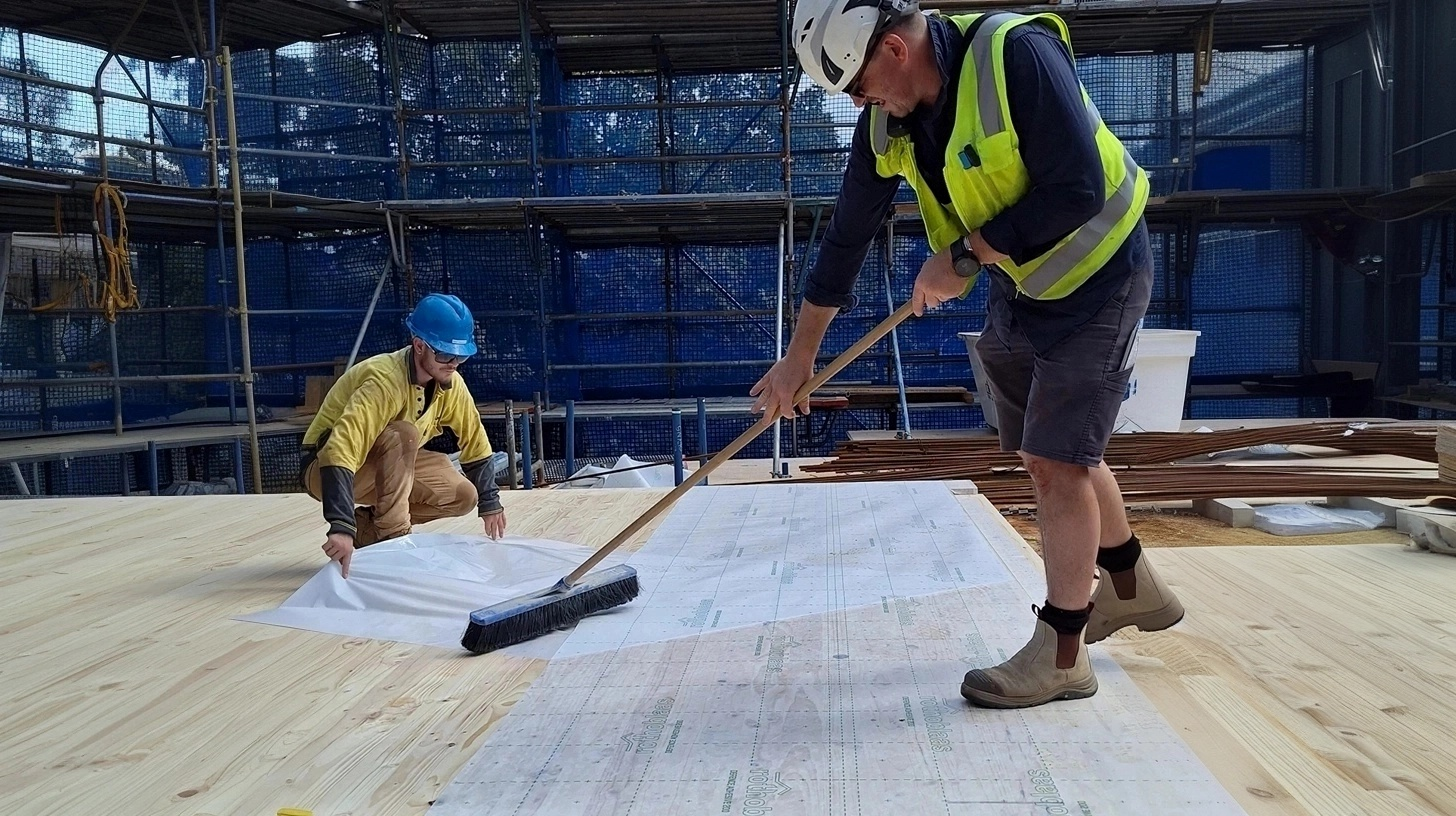 72 new house in cross laminated timber and concrete with DEFENCE ADHESIVE